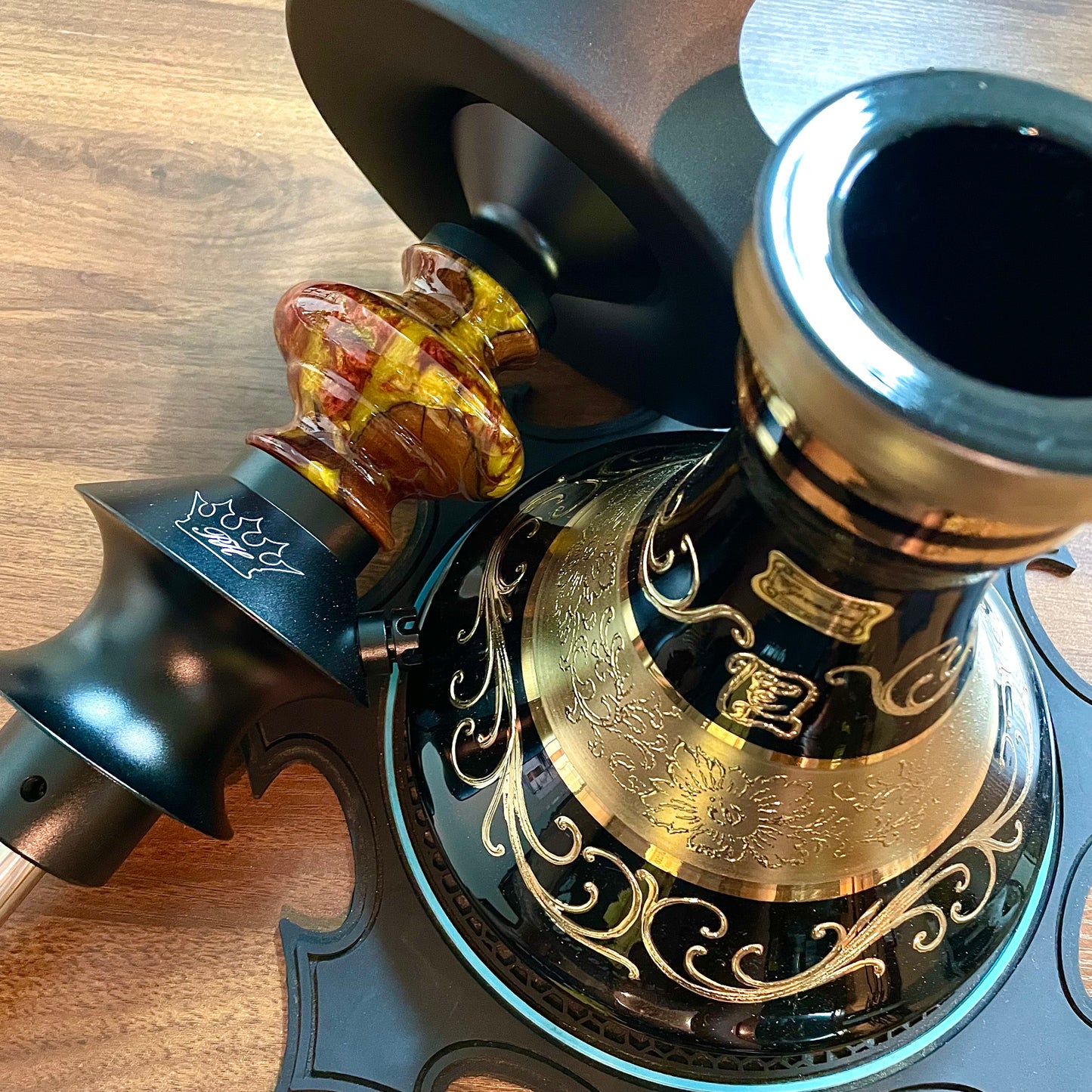 Regal Hookah Pawn Epoxy Magma × Egermman Brazil Cosmo Black