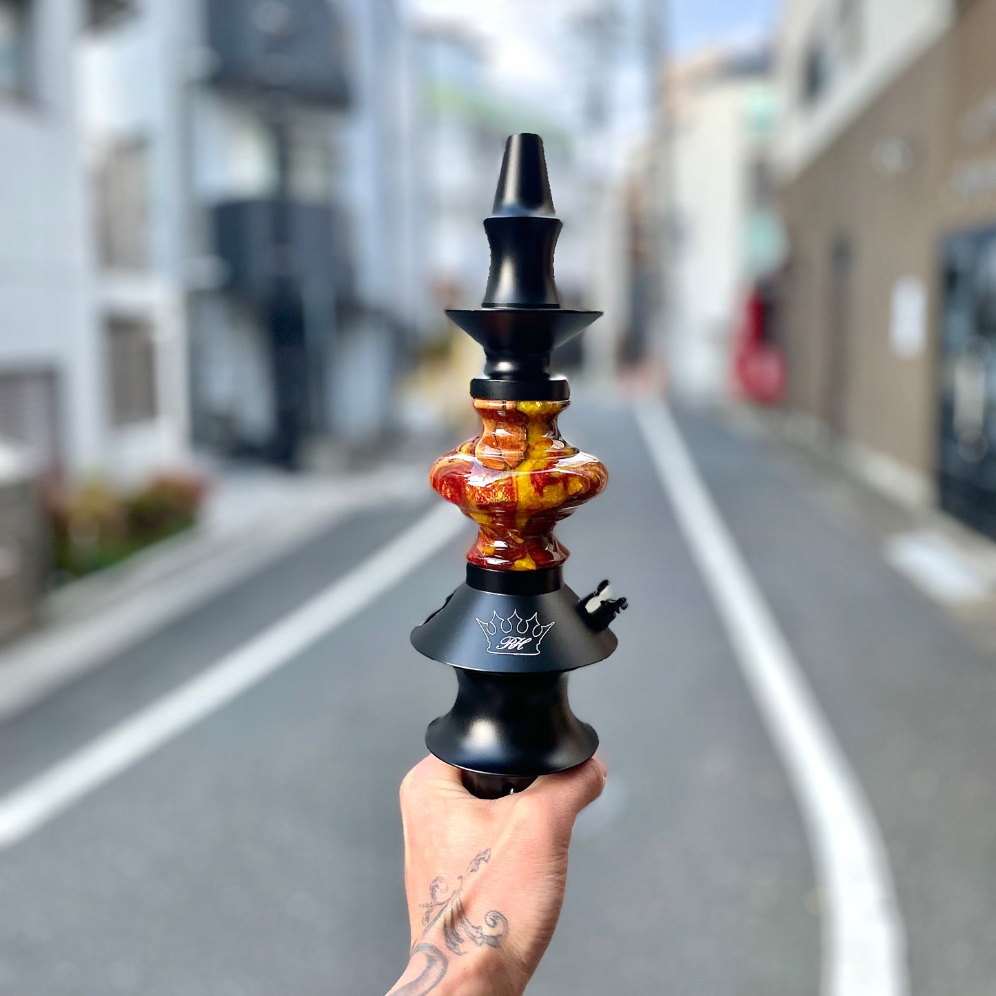 Regal Hookah Pawn Epoxy Magma × Egermman Brazil Cosmo Black