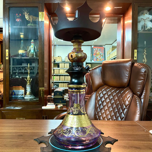 Regal Hookah Pawn Epoxy Wood Purple × Egermman Brazil Cosmo Purple