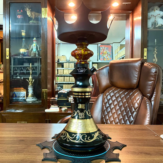 Regal Hookah Pawn Epoxy Magma × Egermman Brazil Cosmo Black