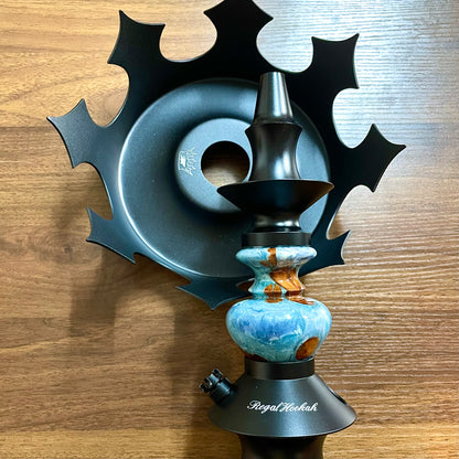 Regal Hookah Pawn Epoxy Wood Turquoise × Egermman Brazil Cosmo Blue