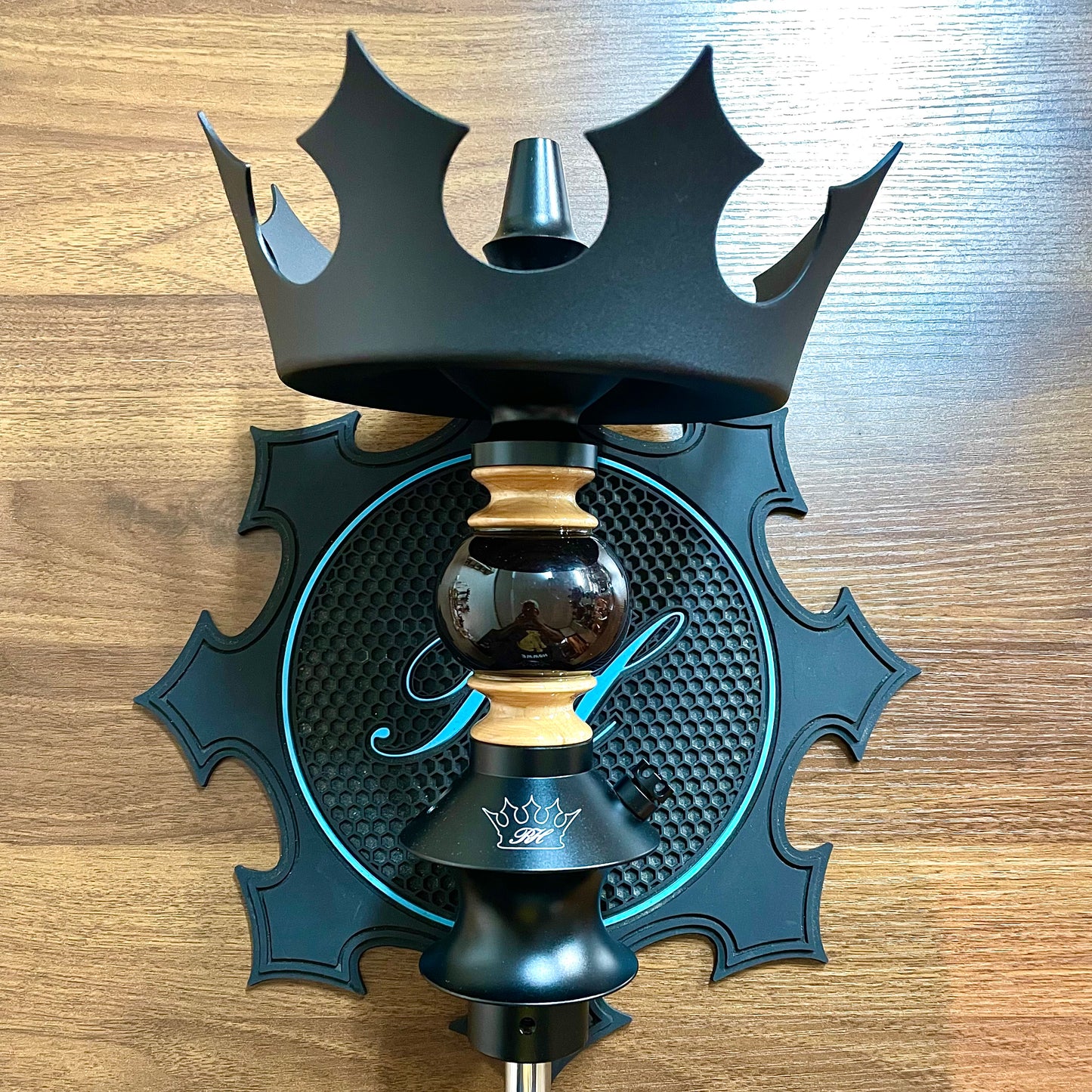 Regal Hookah Pawn Maple Ball Wood × Egermman Cosmo Black
