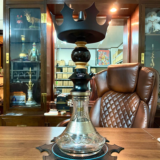 Regal Hookah Pawn Maple Ball Wood × Egermman Cosmo Black