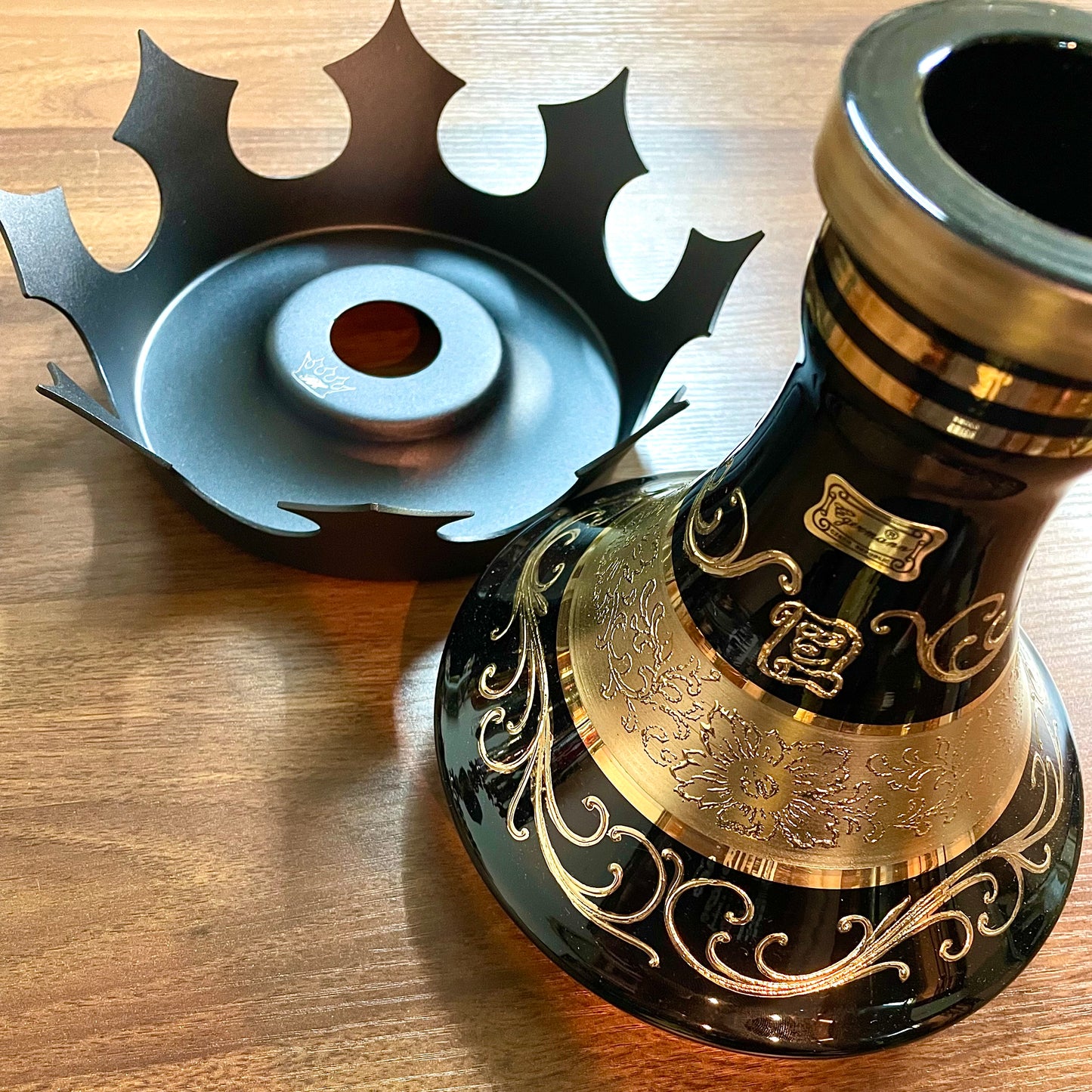 Regal Hookah Pawn Maple Ball Wood × Egermman Cosmo Black