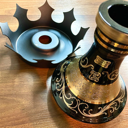 Regal Hookah Pawn Maple Ball Wood × Egermman Cosmo Black