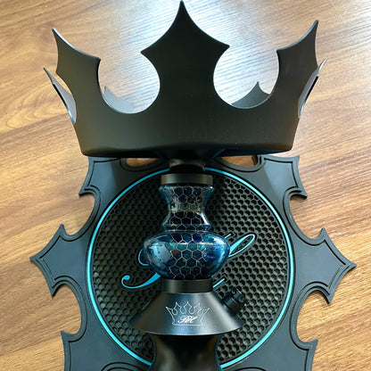 Regal Hookah Pawn Epoxy Honey Comb Blue × Egermann Brazil Cosmo Blue